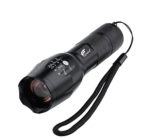 Hausbell T6 LED Flashlight 1600LM Torch Adjustable Focus Zoom Light Lamp (Black)