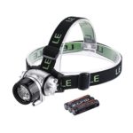 LE Headlamp LED for Camping, Running, Hiking, Reading, 4 Modes LED Headlamps, Battery Powered Helmet Light, Hands-free Camping Headlight, 3 AAA Batteries Included
