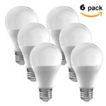 LED Bulbs Pack of 6 – A19 E27 7w Brightest 60W Soft White 3000k Light Bulb
