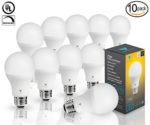 Triangle Bulbs (Pack Of 10) 12 Watt A19 LED Bulb, 75 Watt Incandescent Bulbs Replacement, 1055lm, Soft White, Dimmable,