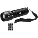LE Adjustable Focus Mini CREE LED Flashlight Torch, Super Bright, Batteries Included, Zoomable LED Flashlights
