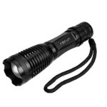 Refun 600 Lumen Handheld Flashlight Led Cree Xml- T6 Water Resistant Camping Torch Adjustable Focus Zoom Tactical Light Lamp for Outdoor Sports,Powered By 1pcs 18650 Or 3pcs AAA Battery (Not Included)