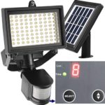 80 LED Outdoor Solar Motion Light +++ Digitally Adjustable TIME & LUX +++ 2-Axis Adjustable Solar Lamp +++ 2-Axis Adjustable Motion Sensor +++ Lithium Battery