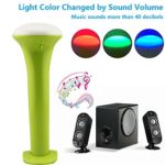 LP LED Flashlight , Multi-function Color Changeable By Sound Control Rechargeable By Usb Cable , for Concert , House Party , Outdoor Camping Trip , Entertainment Acts，portable and Lightweight (Green)