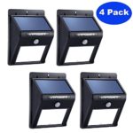 Solar Light,URPOWER 8 LED Outdoor Solar Powerd,Wireless Waterproof Security Motion Sensor Light for Patio, Deck, Yard, Garden,Driveway,Outside Wall with 2 Modes Motion Activated Auto On/Off(4 Pack)