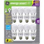 GE 13-Watt Energy SmartTM – 8 Pack – 60 watt replacement