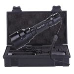 Captink Waterproof Tactical CREE LED Flashlight, 5 Modes, Rechargeable 18650 Battery, Black