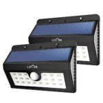 Litom 20 Big Weatherproof LED Solar Sensor Powered Wall Lights for Outdoor （2-pack）