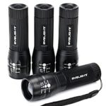 Pack of 4, BYB Adjustable Focus Cree LED Flashlight Torch, Super Bright 150 Lumen, 3 Light Modes