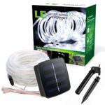 LE® 16.5ft LED Solar Rope Lights, Waterproof, 50 LEDs, Outdoor Rope Lights, Daylight White, String Light, Portable, with Light Sensor, Ideal for Christmas, Wedding, Party, Decorations, Gardens, Lawn, Patio