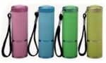 4 Pack Glow in the Dark Water and Shock Resistant Rubber Coated Super Bright 9 LED Flashlight