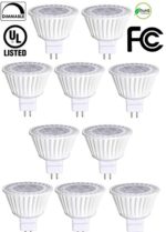 Bioluz LED MR16 LED Bulbs, 50W Halogen Equivalent, 7w 12 VAC/DC, GU5.3 Base, , 350lm, 40° Beam Angle, , Warm White, 3000K, Recessed Lighting, Track Lighting, Spotlight, UL Listed, Pack of 10 Units