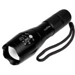 Outlite A100 900 Lumens CREE XML T6 LED Portable Zoomable Tactical Flashlight – Rechargeable 18650 Battery and Charger Included – Adjustable Focus – Rugged Aluminum Construction – Water Resistant Lighting Lamp Torch – For Hiking, Camping, Emergency