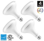 Hyperikon BR40 LED Bulb, 15.5W (100W equivalent), 1400lm, 2700K (Warm White), CRI 90+, Wide Flood Light, 110° Beam Angle, Medium Base (E26), Dimmable, UL and ENERGY STAR – (Pack of 4)