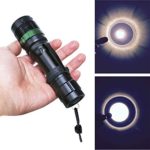APG 3000 Lumens Zoomable CREE XM-L Q5 LED Flashlight Torch Zoom Lamp Light – 3 Mode Adjustable Brightness Waterproof Design Torch Lighting for Hiking, Camping & Outdoor Activity (Black)