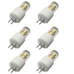 DunGu 6-Pack G4 T3 LED Bulbs 12V AC DC Bi Pin JC Lights Bulb 2Watt Equivalent To 20Watt Halogen Bulb Warm White 2700K (Non Dimmable)