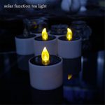 Micandle 6 Pieces Yellow Flicker Solar Power LED Light Candles-flameless Electronic Solar LED Lamp Nightlight Powered-plastic Solar Energy Candle for Outdoor Camping Emergency