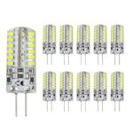 Bogao 10pcs Set G4 48 SMD LED White Light Crystal Bulb Lamps 3 Watt DC 12V Equivalent to 20W Incandescent Bulb Replacement Halogen Bulbs ( Only DC 12V )