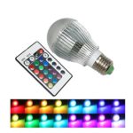 CO-Z 9W E27 16-color changing RGB LED Light Bulbs with Remote Control 100-240V AC
