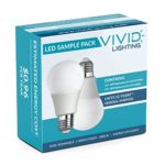 Vivid Lighting LED Bulbs, 60 Watt Replacement, 8W, 800 Lumens, 2 Pack, Soft White, Daylight