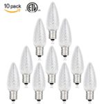 (10 Pack) SLZ LED C7 Night Light Bulbs, E12 Candelabra Screw Base, Warm White 2700K 0.25W Christmas Light Bulbs