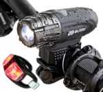 Super Bright USB Rechargeable Bike Light – Blitzu Gator 320 POWERFUL Bicycle Headlight – TAIL LIGHT INCLUDED. 320 Lumens LED Front Light. Waterproof, Easy Installation for Cycling Safety Flashlight