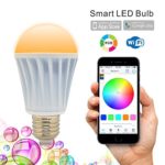 Flux WiFi Smart LED Light Bulb – Smartphone Controlled Dimmable Multicolored Color Changing Lights – Works with iPhone, iPad, Apple Watch, Android Phone and Tablet