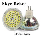 Skye Reker® LED MR16 SPOTLIGHT 4.5W MR 16 GU 5.3 MR11 Led Spot Light ,45W Halogen Bulbs Equivalent, AC/DC 12V,270-300lm,SMD3528 60Led,Warm White 3000K(4PC-Pack) [Energy Class A+]