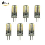 Sanniu G4 Base LED Bulb Halogen Replacement 48 LED 3014 SMD Dimmable 1.8W DC 12V 160LM Bright G4 LED Lights Bulb Lamps Warm White 6 Packs