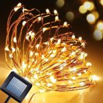 8 Modes Solar String Lights, [New Version] Amir® 100 LEDs Solar Powered Starry String Lights, Indoor/Outdoor Copper Wire Lights, Waterproof Ambiance Lighting for Gardens, Patios, Parties