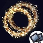 [2 PCS] Solar Powered String Light, Amir® 100 LEDs Starry String Lights, Indoor/Outdoor Copper Wire Lights Ambiance Lighting for Gardens, Patios, Homes, Parties & All Decorations (Warm White)