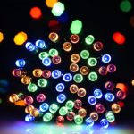Litom Solar Outdoor 200 LED String Lights 72.18 ft Solar Powered Waterproof Multi-color Decorative Light with 8 Working Modes for Garden/Home/Party/Bedroom/Xmas/Outdoor Decorations
