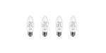Philips 458653 60 Watt Equivalent Dimmable B12 Decorative Candle LED Light Bulb With Warm Glow Effect, 4-Pack