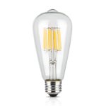 CRLight 10W Edison Style Vintage LED Filament Light Bulb, 2700K Warm White 1000LM, E26 Medium Base Lamp, ST21(ST64) Antique Shape, 100W Incandescent Replacement, Non-dimmable