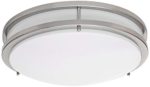 Light Blue™ LED Flush Mount Ceiling Light, Antique Brushed Nickel 16-Inch 4000K, Dimmable, 1610 Lumens