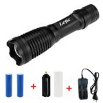 Ultra Bright CREE XML T6 LED 600 Lumen Tactical Flashlight Water Resistant Camping Torch Adjustable Focus 5 Light Modes for Indoor and Outdoor Sports
