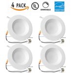 4 Pack of 13W 5/6inch Dimmable LED Retrofit Recessed Lighting Fixture (=75W) 5000K Daylight White Energy Star, UL, LED Ceiling Light – 965 Lumens Recessed LED Downlight