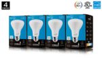 BR20 LED Bulb, Hyperikon, 8W (50W equivalent), 3000K (Soft White Glow), CRI 90+, Wide Flood Light Bulb, 120° Beam Angle, Medium Base (E26), Dimmable, UL-Listed – (Pack of 4)