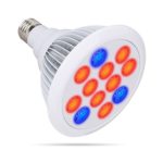 LED Grow Light, Growstar E27 LED Grow Plant Light Growing Bulbs for Indoor Plants Garden Greenhouse and Hydroponic Aquatic,12W(White)