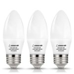 LOHAS® 6 Watt Dimmable LED Candle Light Bulb E26 base ,60W Equivalent LED Bulb, Daylight white 5000k,550lm,180 Degree Beam, LED Light Bulb ,Pack of 3
