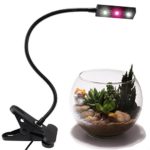 J&C LED Grow Light with Stand, 3W LED Plant Light for Indoor Gardening, Full Spectrum Light and Natural White Light Source, Indoor Equivalent to Sunlight. Clamp Lamp for Indoor Plants