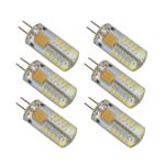 LJY 6-Pack G4 48-LED Daylight Neutral White Light 4000K LED Crystal Bulb Lamps 3 Watt AC DC 12V Non-dimmable Equivalent to 20W Incandescent Replacement LED Bulbs