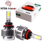 YITAMOTOR 2PCS H11 LED Headlight Conversion Kit 3 Side CoB Dual Beam Hi / Lo LED Fog Light Bulbs 6000K White Super Bright 80W 8000LM