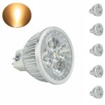 Bonlux 5-pack LED Mr16 4w LED Light Bulbs Bi-pin Gu5.3 Spot Light 120 Volts Warm White 50w Halogen Replacement