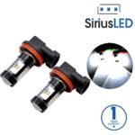 SiriusLED H8 Size DRL Fog Light LED 30W 6000k Super Bright White Projection Bulb Pack of 2