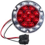Maxxima (M85416R) Red/White Round Rear LED Stop/Tail/Turn/Back-Up Light