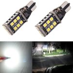 Alla Lighting CANBUS Error Free 921 912 906 T15 Super Bright 800 Lumens 6000K Xenon White High Power 2835 15-SMD LED Lights Bulbs for Back Up Reverse Light