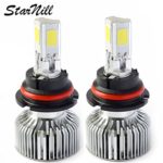 Starnill LED Headlight Conversion Kit – All Bulb Sizes – 80W 7200LM COB LED – Replaces Halogen & HID Bulbs (9007)