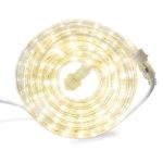 24 Ft. Super Bright Heavy Duty Warm White Outdoor/Indoor Plugin Waterproof Rope String Light, Ideal for Summer, Winter, Christmas, Wedding, Decorations, Patio, Backyard, or Docks, 288 Total LEDs – Could connect up to 216 Ft.