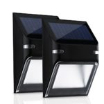 Mpow Solar Lights for Fence Posts, 5 LEDs Solar Powered Waterproof Fence Light with 12Hrs Lighting Time 2-Pack